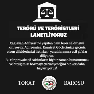 Terörü ve Teröristleri Lanetliyoruz.