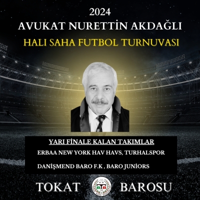 Av. Nurettin AKDAĞLI Halı Saha Futbol Turnuvası 3.Hafta Sonuçları