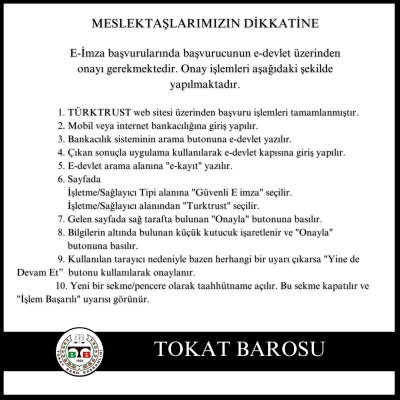 Meslektaşlarımızın Dikkatine