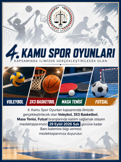 4.Kamu Spor Oyunları İle İlgili Duyuru