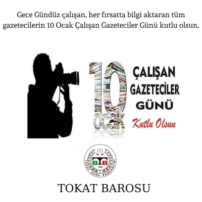 10 OCAK ÇALIŞAN GAZETECİLER GÜNÜ KUTLU OLSUN.