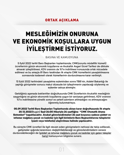 Barolardan Ortak Açıklama