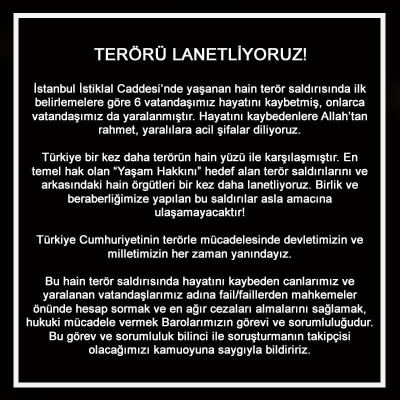 Barolardan Ortak Açıklama