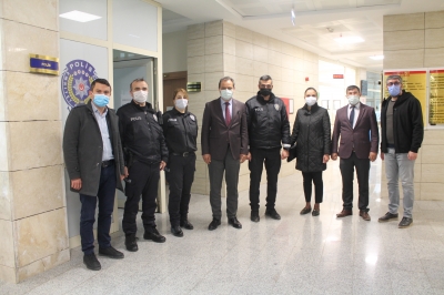 Baromuzdan Adliye Binasında Görev Yapan Polis Memurlarına Ziyaret
