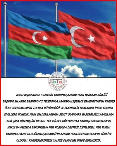  Baromuzdan Azerbaycan Barolar Birliği Başkanlığına Destek.