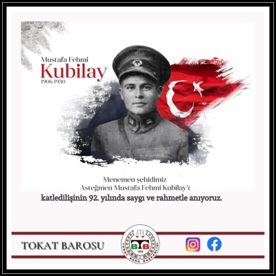 Devrim Şehidi Kubilay'ı Saygıyla Anıyoruz.