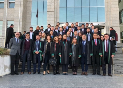 Haciz Mahallinde Katledilen Meslektaşımız Av. Ersin ARSLAN'ın Duruşmasına Katılım Sağlandı.