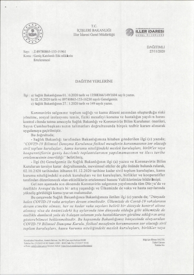 Olağan Genel Kurul ve Seçimlerin Ertelenmesi Hk.