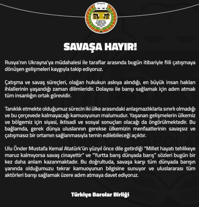 SAVAŞA HAYIR!