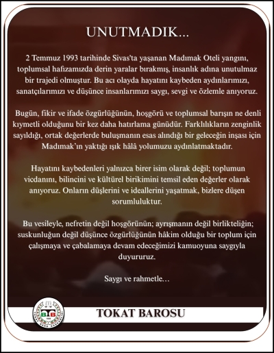 Unutmadık...