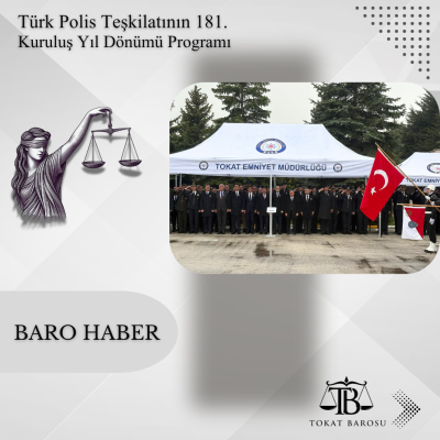 Türk Polis Teşkilatının 181. Kuruluş Yıldönümü Düzenlenen Tören ile Kutlandı.