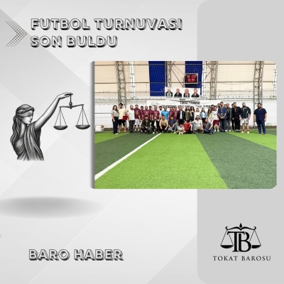Tokat Barosu Av. Behzat DOĞAN , Av. Ali Rıza KARABEKİROĞLU, Av. Ufuk PETANOĞLU ve Av. Erdal GÜLER Halı Saha Futbol Turnuvası Son Buldu