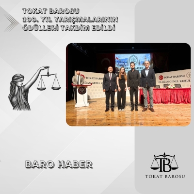 TOKAT BAROSU 100. YIL YARIŞMALARININ ÖDÜLLERİ TAKDİM EDİLDİ