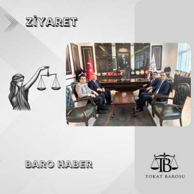 TOKAT CUMHURİYET BAŞSAVCISI ERHAN BİROL, ADALET KOMİSYONU BAŞKANI BURAK ÖZDEMİR VE İDARE MAHKEMESİ BAŞKANI ALPER AKSAKAL’DAN BARO BAŞKANIMIZA HAYIRLI OLSUN ZİYARETİ