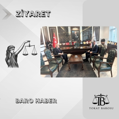 TOKAT CUMHURİYET BAŞSAVCI VEKİLİ MEHMET BEKİR COŞKUN’DAN BARO BAŞKANIMIZA HAYIRLI OLSUN ZİYARETİ
