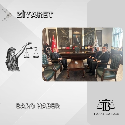 TOKAT DEFTERDARI SERVET YILMAZ VE VERGİ DAİRESİ MÜDÜRÜ MUSTAFA ADAKAN’DAN BARO BAŞKANIMIZA HAYIRLI OLSUN ZİYARETİ